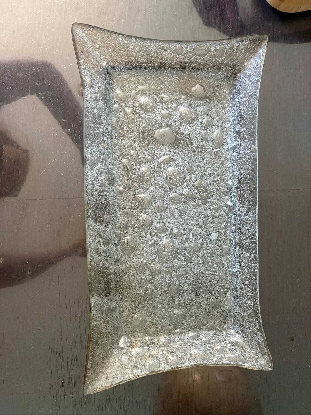 Clear Glass Bathroom Tray - Clear